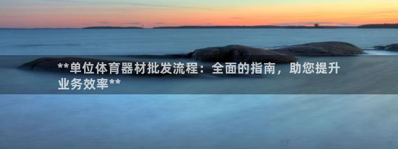 富联娱乐股东构成：**单位体育器材批发流程：全面的指