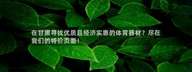 富联娱乐测速app：在甘肃寻找优质且经济实惠的体育器