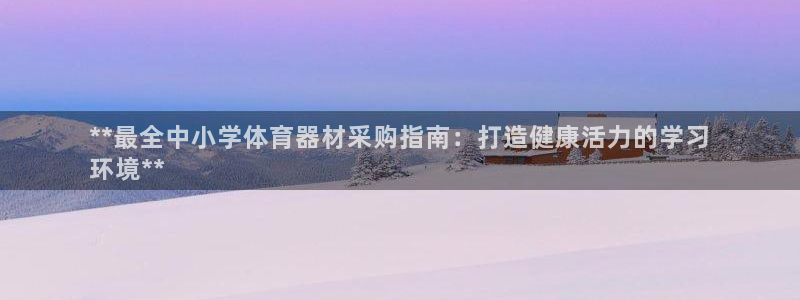 富联平台注册登录：**最全中小学体育器材采购指南：打